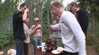 Two beautiful sluts in a camping orgy Two beautiful sluts in a camping orgy
