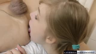 Behaarte Pussy, blonde Schlampe, harter Sex