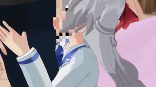 3D Porn Anime Blowjob mit einer geilen Studentin